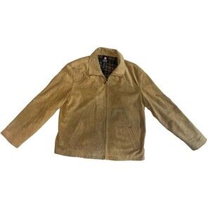 EUC‎ Vintage Chaps Ralph Lauren Suede Leather Coat Jacket XXL Beige Tan